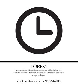 Clock icon , Vector illustration flat design