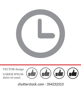 Clock icon , Vector illustration flat design