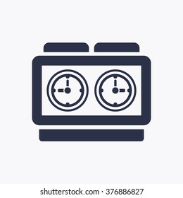 Clock Icon ,  vector illustration. Flat design style