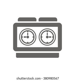 Clock Icon ,  vector illustration. Flat design style