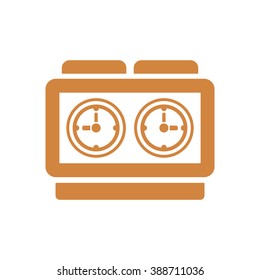 Clock Icon ,  vector illustration. Flat design style