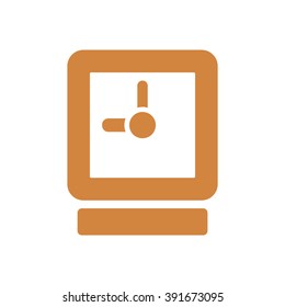 Clock Icon ,  vector illustration. Flat design style