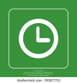 Clock icon , Vector illustration flat design