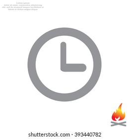 Clock icon , Vector illustration flat design