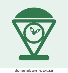 Clock Icon ,  vector illustration. Flat design style