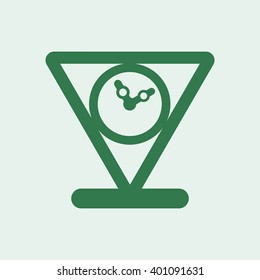 Clock Icon ,  vector illustration. Flat design style