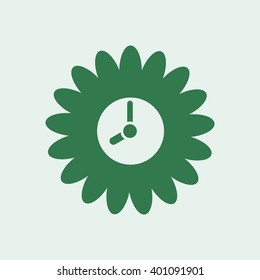 Clock Icon ,  vector illustration. Flat design style