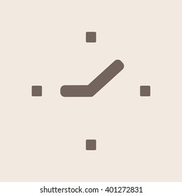 Clock Icon ,  vector illustration. Flat design style