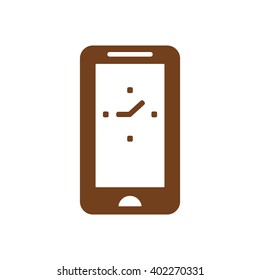Clock Icon,  vector illustration. Flat design style