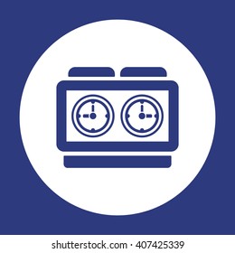Clock icon, vector illustration. Flat design style