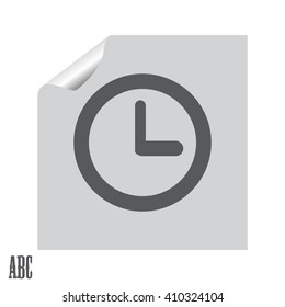Clock icon , Vector illustration flat design