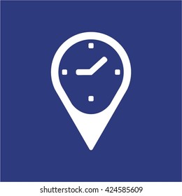 Clock Icon ,  vector illustration. Flat design style