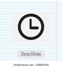 Clock icon , Vector illustration flat design