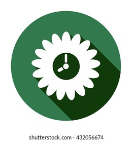 Clock Icon,  vector illustration. Flat design style