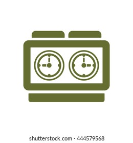 Clock icon, vector illustration. Flat design style