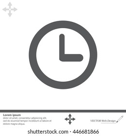 Clock icon , Vector illustration flat design