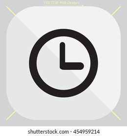Clock icon , Vector illustration flat design