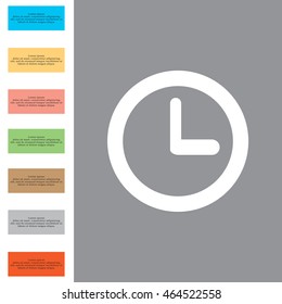 Clock icon , Vector illustration flat design