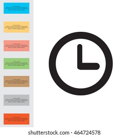 Clock icon , Vector illustration flat design