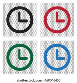Clock icon , Vector illustration flat design