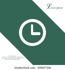 Clock icon , Vector illustration flat design