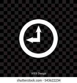 Clock icon , Vector illustration flat design