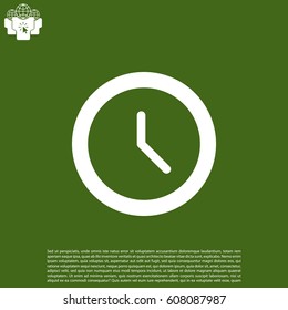 Clock icon , Vector illustration flat design