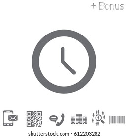 Clock icon , Vector illustration flat design