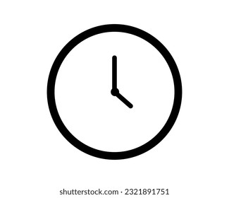 Clock icon, Vector illustration, icons and symbol time