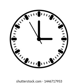 Clock Icon Vector Illustration isolated on white background