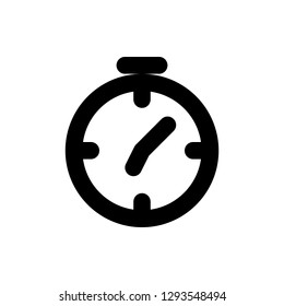 Clock Icon Vector Illustration in Line Style for Any Purpose