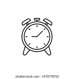 clock icon vector illustration. line style clock icon design. isolated on white background