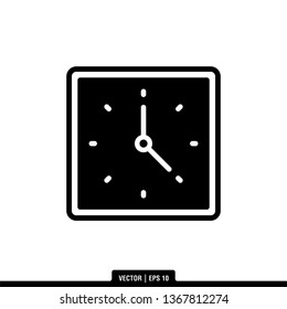 Clock Icon Vector Illustration Logo Template