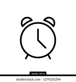 Clock Icon Vector Illustration Logo Template
