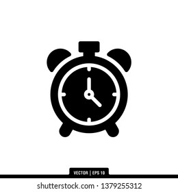 Clock Icon Vector Illustration Logo Template
