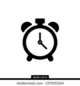 Clock Icon Vector Illustration Logo Template
