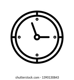 Clock Icon Vector Illustration Logo Template