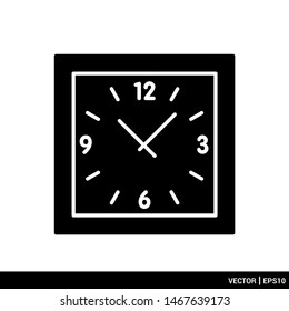Clock icon vector Illustration logo template. EPS 10