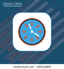 Clock Icon Vector Illustration Logo Template