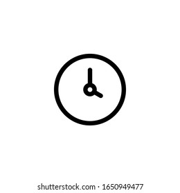 Clock icon vector illustration logo template for many purpose. Isolated on white background.