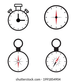 Clock icon vector illustration on white background