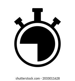 Ilustración vectorial de icono de reloj en fondo blanco