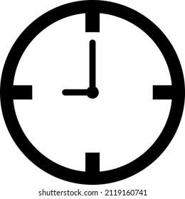 Icono de reloj ilustración vectorial en fondo blanco..eps