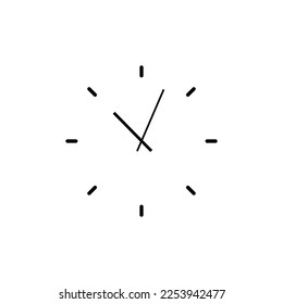 Icono de reloj. Ilustración vectorial en el fondo de bflo.