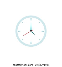 Clock icon. Vector illustration on a white background.