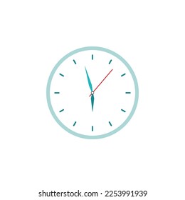 Clock icon. Vector illustration on a white background.