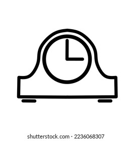 clock icon vector illustration in simple flat style suitable for business, symbol, collection, time