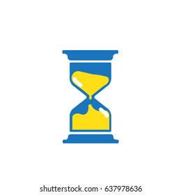 Clock icon, vector illustration. Simplified flat design.