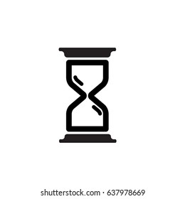 Clock icon, vector illustration. Simplified flat design.