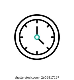 clock icon vector illustration style